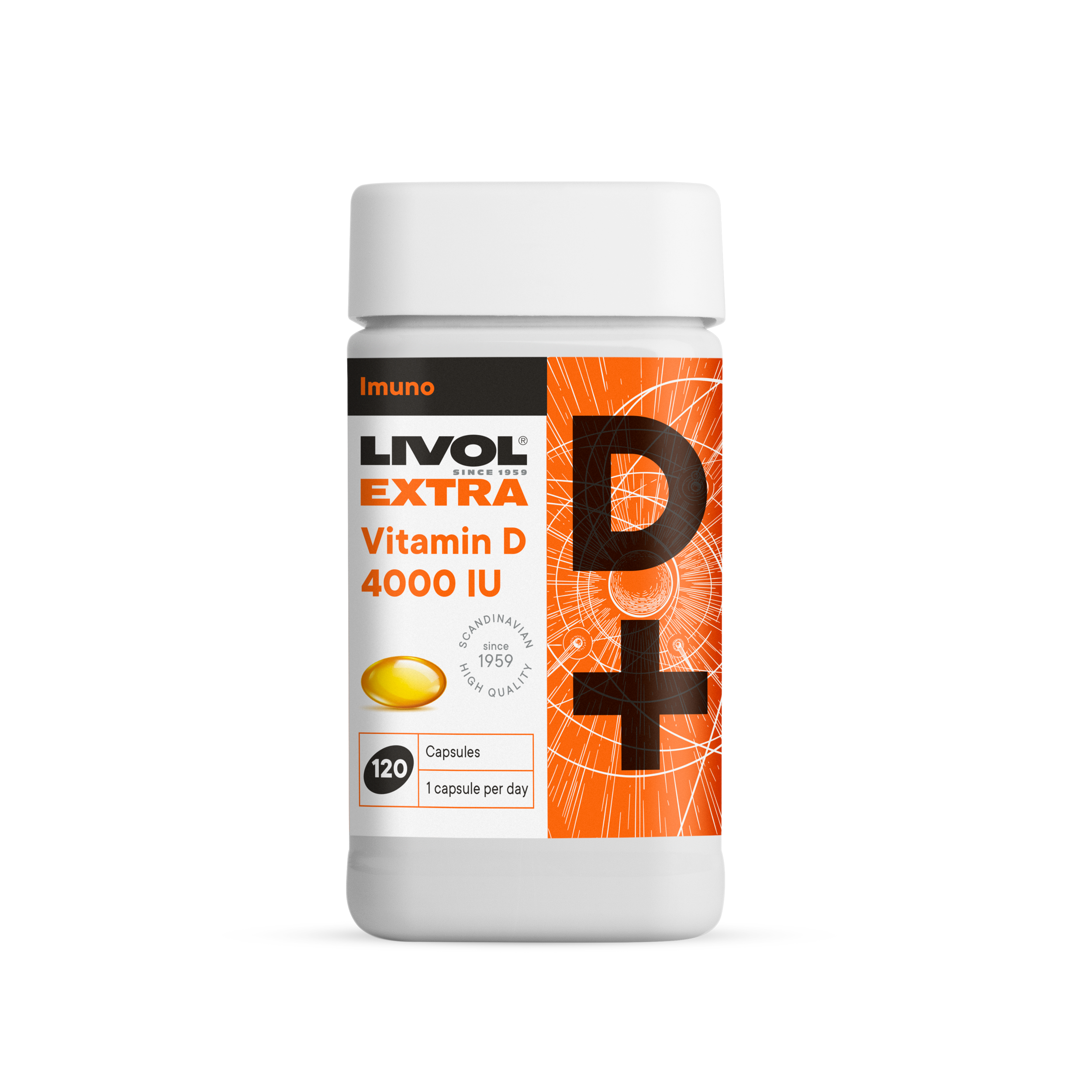 LIVOL EXTRA Vitaminas D 4000 TV, 120 kaps.